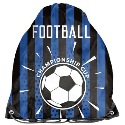 PASO Sac de gym pour enfant 36 x 32 cm Football Bleu PASO Sac de gym pour enfant 36 x 32 cm Football Bleu