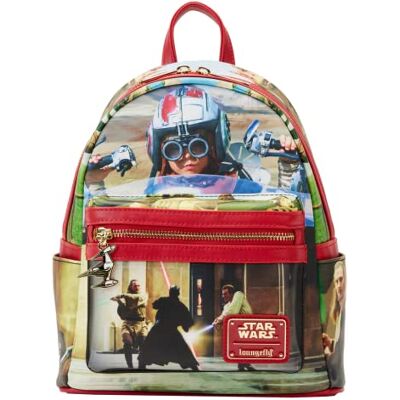 Loungefly Star Wars Scenes Series Phantom Menace Mini sac à dos Loungefly Star Wars Scenes Series Phantom Menace Mini sac à dos