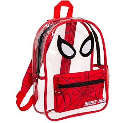 Marvel Spiderman Sac à dos pour garçon Transparent Facile à nettoyer Pour l'école, la natation, la plage, Rouge, One Size, Sac à dos Marvel Spiderman Sac à dos pour garçon Transparent Facile à nettoyer Pour l'école, la natation, la plage, Rouge, One Size, Sac à dos