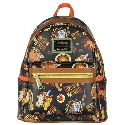 Loungefly Mini sac à dos Disney Roi Lion avec motifs tribaux Loungefly Mini sac à dos Disney Roi Lion avec motifs tribaux