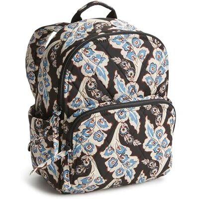Vera Bradley Sac à dos Banbury en polyester sergé pour femme, Calyx + plume Noir, One Size, Petit sac à dos Banbury Performance Twill Vera Bradley Sac à dos Banbury en polyester sergé pour femme, Calyx + plume Noir, One Size, Petit sac à dos Banbury Performance Twill