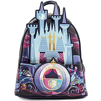 Loungefly Disney Mini sac à dos Château Cendrillon, Multicolore, Taille unique Loungefly Disney Mini sac à dos Château Cendrillon, Multicolore, Taille unique
