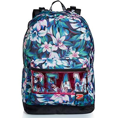Seven Sac à dos d'école réversible The Double, 2 sacs à dos en 1, sac à dos unique, école, bleu, Taglia unica, américain Seven Sac à dos d'école réversible The Double, 2 sacs à dos en 1, sac à dos unique, école, bleu, Taglia unica, américain