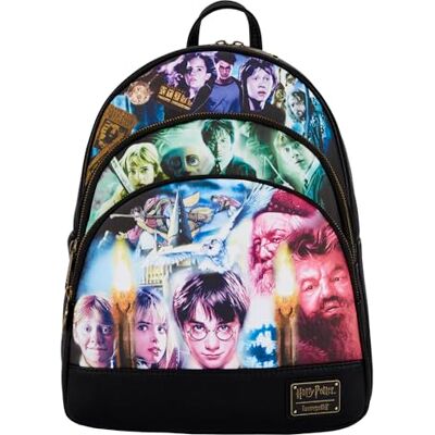Loungefly Harry Potter Trilogy Mini sac à dos triple poche Loungefly Harry Potter Trilogy Mini sac à dos triple poche