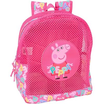 safta PEPPA Pig Sac à dos de plage anti-sable avec poignées, nettoyage facile, idéal pour les enfants de différents âges, confortable et polyvalent, 32 x 12 x 38 cm, rose, M, Décontracté safta PEPPA Pig Sac à dos de plage anti-sable avec poignées, nettoyage facile, idéal pour les enfants de différents âges, confortable et polyvalent, 32 x 12 x 38 cm, rose, M, Décontracté