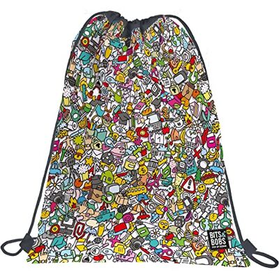 Grafoplás Sac à dos à cordes Poche extérieure zippée 36 x 47 cm Bits&Bobs Pop Up Design Icons Grafoplás Sac à dos à cordes Poche extérieure zippée 36 x 47 cm Bits&Bobs Pop Up Design Icons