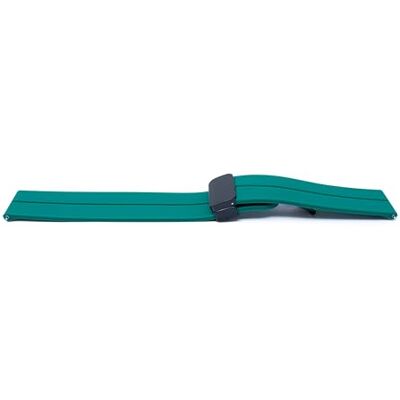 SYSTEM-S Bracelet de 20 mm en silicone avec boucle déployante pour montre intelligente en vert, vert, Eine Grösse, Classique SYSTEM-S Bracelet de 20 mm en silicone avec boucle déployante pour montre intelligente en vert, vert, Eine Grösse, Classique