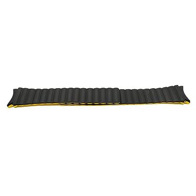 SYSTEM-S Bracelet 20mm en Silicone Magnétique pour Samsung Galaxy Watch 5 4 Noir Jaune, noir/jaune, Eine Grösse, Classique SYSTEM-S Bracelet 20mm en Silicone Magnétique pour Samsung Galaxy Watch 5 4 Noir Jaune, noir/jaune, Eine Grösse, Classique
