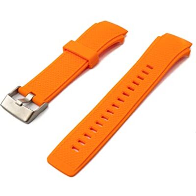 SYSTEM-S Bracelet flexible en silicone 20 mm pour montre intelligente Huawei Watch 2, orange, Orange, Eine Grösse, Classique SYSTEM-S Bracelet flexible en silicone 20 mm pour montre intelligente Huawei Watch 2, orange, Orange, Eine Grösse, Classique