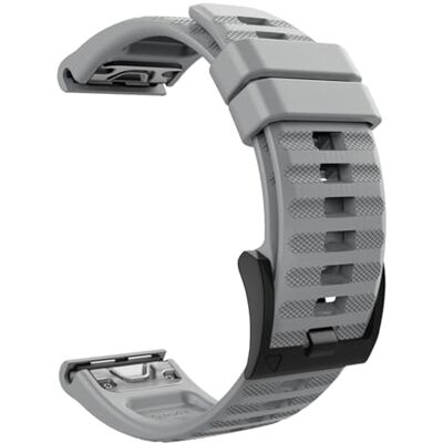 MoKo 22mm Quick Fit Silicone Band Compatible with Garmin Fenix Series, Gray MoKo 22mm Quick Fit Silicone Band Compatible with Garmin Fenix Series, Gray