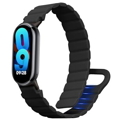 kwmobile Bracelet compatible avec Xiaomi Mi Band 10 / Mi Band 9/8 bracelet de rechange pour fitness tracker en silicone noir kwmobile Bracelet compatible avec Xiaomi Mi Band 10 / Mi Band 9/8 bracelet de rechange pour fitness tracker en silicone noir