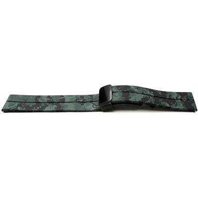 SYSTEM-S Bracelet de 20 mm en silicone avec boucle déployante pour montre intelligente avec imprimé camouflage gris, Gris avec motif camouflage, Eine Grösse SYSTEM-S Bracelet de 20 mm en silicone avec boucle déployante pour montre intelligente avec imprimé camouflage gris, Gris avec motif camouflage, Eine Grösse