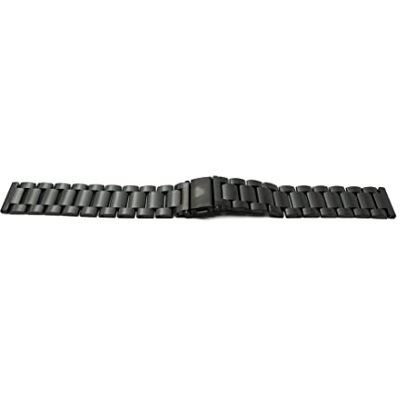 SYSTEM-S Bracelet de 20 mm en métal pour montre connectée Samsung Galaxy Watch 4 Noir, Métallique/noir, Eine Grösse, Classique SYSTEM-S Bracelet de 20 mm en métal pour montre connectée Samsung Galaxy Watch 4 Noir, Métallique/noir, Eine Grösse, Classique