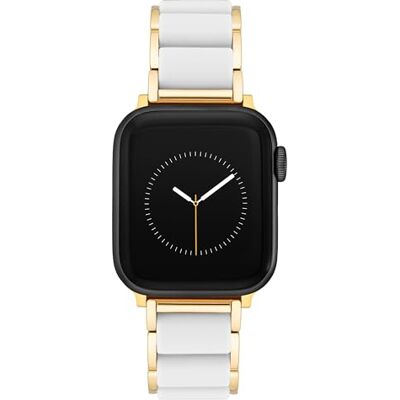 Anne Klein Bracelet de rechange en silicone pour Apple Watch, sécurisé, réglable, s'adapte à la plupart des poignets, blanc, blanc Anne Klein Bracelet de rechange en silicone pour Apple Watch, sécurisé, réglable, s'adapte à la plupart des poignets, blanc, blanc