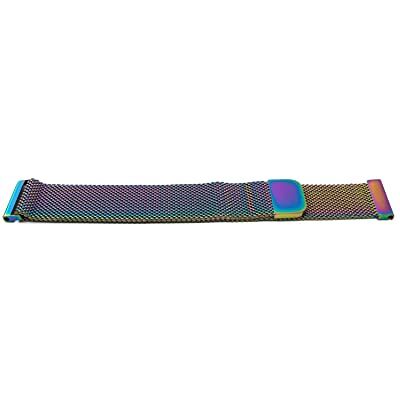 SYSTEM-S Bracelet milanaise en métal pour montre connectée Huawei Watch Multicolore 20 mm, Métallique/multicolore, Eine Grösse, Classique SYSTEM-S Bracelet milanaise en métal pour montre connectée Huawei Watch Multicolore 20 mm, Métallique/multicolore, Eine Grösse, Classique