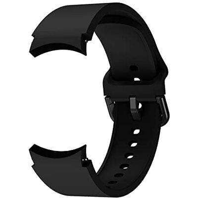 SYSTEM-S Bracelet flexible en silicone pour montre connectée Samsung Galaxy Watch 4 Noir 20 mm, Noir, Eine Grösse, Classique SYSTEM-S Bracelet flexible en silicone pour montre connectée Samsung Galaxy Watch 4 Noir 20 mm, Noir, Eine Grösse, Classique