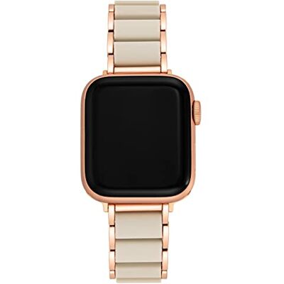 Anne Klein Rubberized Fashion Bracelet for Apple Watch, Secure, Adjustable, Apple Watch Replacement Band, Fits Most WristsBeige,38/40/41mm Anne Klein Rubberized Fashion Bracelet for Apple Watch, Secure, Adjustable, Apple Watch Replacement Band, Fits Most WristsBeige,38/40/41mm