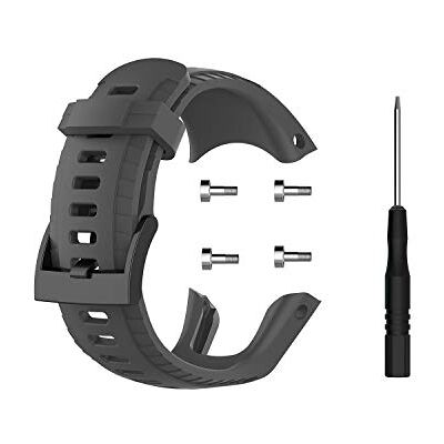 INF Bracelet compatible avec Suunto 5, bracelet de rechange, en silicone, design classique et chic, idéal pour un usage quotidien, 122 mm x 22 mm, Silicone INF Bracelet compatible avec Suunto 5, bracelet de rechange, en silicone, design classique et chic, idéal pour un usage quotidien, 122 mm x 22 mm, Silicone