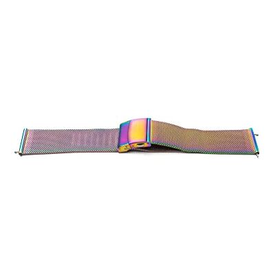 SYSTEM-S Bracelet milanais en métal pour montre connectée Fitbit Versa 4 3 2 Sense multicolore, Métallique/multicolore, Eine Grösse, Classique SYSTEM-S Bracelet milanais en métal pour montre connectée Fitbit Versa 4 3 2 Sense multicolore, Métallique/multicolore, Eine Grösse, Classique