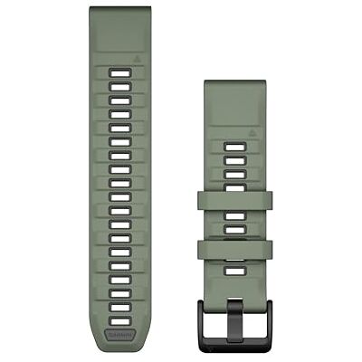 Garmin QuickFit, bracelet en silicone saule/graphite de 22 mm Garmin QuickFit, bracelet en silicone saule/graphite de 22 mm