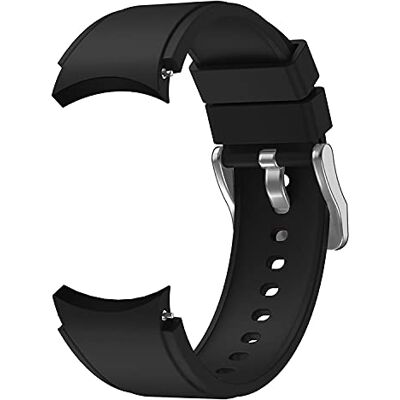 SYSTEM-S Bracelet flexible en silicone pour montre connectée Samsung Galaxy Watch 4 Noir 20 mm, Noir, Eine Grösse SYSTEM-S Bracelet flexible en silicone pour montre connectée Samsung Galaxy Watch 4 Noir 20 mm, Noir, Eine Grösse