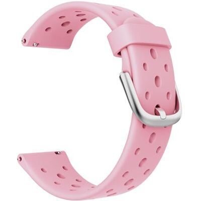 BIGGERFIVE Bracelet de rechange pour montre intelligente BW01 BRAVE / BW02 BRAVE 2, 22 mm, Poreux rose, 22mm, Moderne BIGGERFIVE Bracelet de rechange pour montre intelligente BW01 BRAVE / BW02 BRAVE 2, 22 mm, Poreux rose, 22mm, Moderne