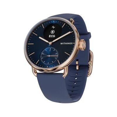 Withings ScanWatch 2 Montre intelligente hybride pour homme et femme – ECG, SPO2, surveillance de la température, sommeil, santé respiratoire, suivi du cycle, autonomie de la batterie de 35 jours, iOS Withings ScanWatch 2 Montre intelligente hybride pour homme et femme – ECG, SPO2, surveillance de la température, sommeil, santé respiratoire, suivi du cycle, autonomie de la batterie de 35 jours, iOS