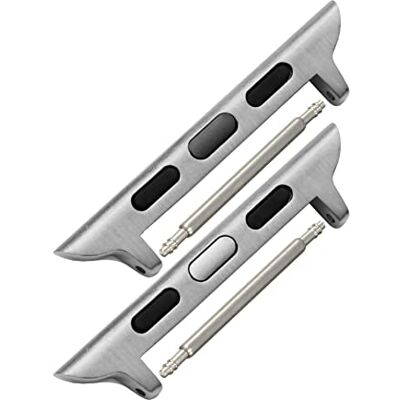 masar Adaptateur de bracelet montre compatible avec Apple Watch/Connecteur Band – Argent – Bracelet 24mm – 44mm / 45mm / 46mm / 49mm Ultra – Pièce détachée – 42M24SILVER masar Adaptateur de bracelet montre compatible avec Apple Watch/Connecteur Band – Argent – Bracelet 24mm – 44mm / 45mm / 46mm / 49mm Ultra – Pièce détachée – 42M24SILVER
