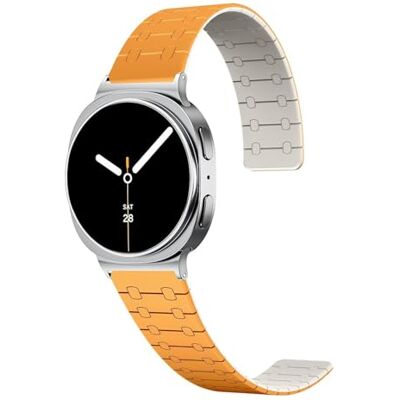 Wigento Bracelet magnétique en silicone pour Samsung Galaxy Watch 9/8/8 Classic Bicolore, confortable, respirant, léger, robuste, élégant Wigento Bracelet magnétique en silicone pour Samsung Galaxy Watch 9/8/8 Classic Bicolore, confortable, respirant, léger, robuste, élégant