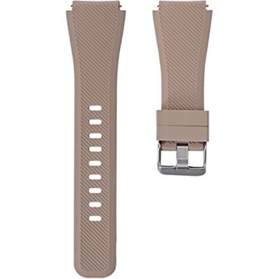 SYSTEM-S Bracelet flexible en silicone pour montre connectée Samsung Gear S3 Marron clair 22 mm, marron clair, Eine Grösse SYSTEM-S Bracelet flexible en silicone pour montre connectée Samsung Gear S3 Marron clair 22 mm, marron clair, Eine Grösse