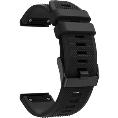 PHONILLICO Bracelet QuickFit silicone noir pour Garmin Fenix 7/6/5, Instinct 2, Descent G1/D2 Delta, Approach S60/S62, Epix 2, Forerunner 745/935/945, Marq/Quatix 6/5, 22mm PHONILLICO Bracelet QuickFit silicone noir pour Garmin Fenix 7/6/5, Instinct 2, Descent G1/D2 Delta, Approach S60/S62, Epix 2, Forerunner 745/935/945, Marq/Quatix 6/5, 22mm