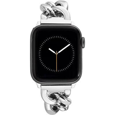 Anne Klein Fashion Chain Bracelet for Apple Watch, Secure, Adjustable, Apple Watch Replacement Band, Fits Most WristsSilver/Black,38/40/41mm Anne Klein Fashion Chain Bracelet for Apple Watch, Secure, Adjustable, Apple Watch Replacement Band, Fits Most WristsSilver/Black,38/40/41mm