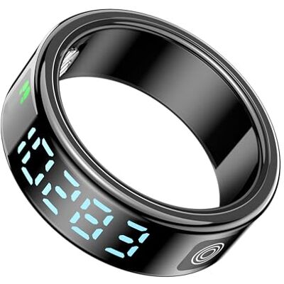 Beafon , Felixx SR21D Bague intelligente avec écran LED, bouton tactile, reconnaissance des gestes pour applications, noir, taille 11 (64,6 mm), suivi de fitness, fréquence cardiaque, tissu blush Beafon , Felixx SR21D Bague intelligente avec écran LED, bouton tactile, reconnaissance des gestes pour applications, noir, taille 11 (64,6 mm), suivi de fitness, fréquence cardiaque, tissu blush