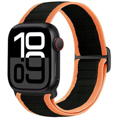 Wigento Bracelet de montre intelligente en nylon pour Apple Watch 42 mm/41 mm/40 mm/38 mm Wigento Bracelet de montre intelligente en nylon pour Apple Watch 42 mm/41 mm/40 mm/38 mm