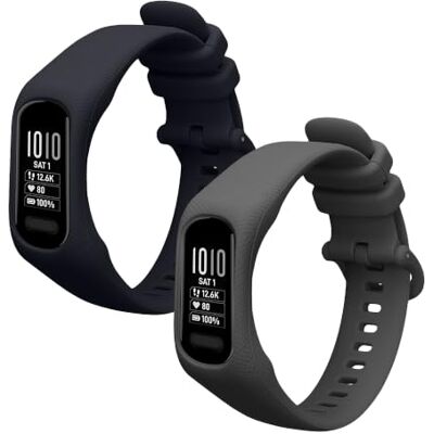 kwmobile Bracelet compatible avec Garmin vivosmart 5 / Smart 5 bracelet 2x de rechange en silicone pour fitness tracker kwmobile Bracelet compatible avec Garmin vivosmart 5 / Smart 5 bracelet 2x de rechange en silicone pour fitness tracker