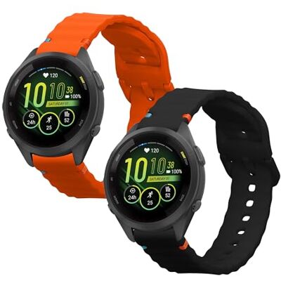 kwmobile Bracelet compatible avec Garmin Venu 3S / Venu 2S / vivoactive 4S / Forerunner 265S 255S bracelet 2x de rechange en silicone pour fitness tracker kwmobile Bracelet compatible avec Garmin Venu 3S / Venu 2S / vivoactive 4S / Forerunner 265S 255S bracelet 2x de rechange en silicone pour fitness tracker