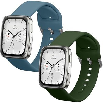 kwmobile Bracelet compatible avec Garmin 20mm Amazfit Active 2 Square/Amazfit Active 2 bracelet 2x de rechange en silicone pour fitness tracker kwmobile Bracelet compatible avec Garmin 20mm Amazfit Active 2 Square/Amazfit Active 2 bracelet 2x de rechange en silicone pour fitness tracker