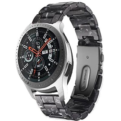 Cadorabo Bracelet en résine 22mm compatible avec Samsung Galaxy Gear S3 / Gear 2 en NOIR Bracelet de remplacement pour Huawei Watch GT pour Watch 2 Pro pour Ticwatch Pro uvm Cadorabo Bracelet en résine 22mm compatible avec Samsung Galaxy Gear S3 / Gear 2 en NOIR Bracelet de remplacement pour Huawei Watch GT pour Watch 2 Pro pour Ticwatch Pro uvm
