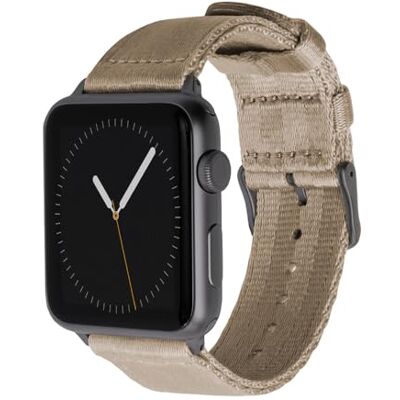 Archer Watch Straps Bracelets en Nylon Texture Ceinture de Sécurité pour Apple Watch (Kaki/Gris Sidéral, 44/45/46/49mm) Archer Watch Straps Bracelets en Nylon Texture Ceinture de Sécurité pour Apple Watch (Kaki/Gris Sidéral, 44/45/46/49mm)
