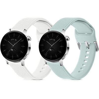 kwmobile Bracelet compatible avec Huawei Watch GT 3 Pro 43mm / Watch GT3 42mm / GT2 42mm / MagicWatch 2 bracelet 2x de rechange en silicone pour fitness tracker kwmobile Bracelet compatible avec Huawei Watch GT 3 Pro 43mm / Watch GT3 42mm / GT2 42mm / MagicWatch 2 bracelet 2x de rechange en silicone pour fitness tracker