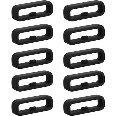 kwmobile 10x Boucle pour 22mm Smartwatch Strap (Universal) passant de montre Boucle de bracelet de montre connectée fitness tracker en silicone noir kwmobile 10x Boucle pour 22mm Smartwatch Strap (Universal) passant de montre Boucle de bracelet de montre connectée fitness tracker en silicone noir