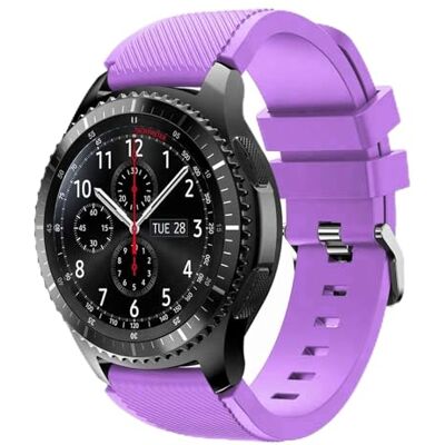 Cadorabo Bracelet TPU avec fermeture métallique 22mm compatible avec Samsung Galaxy Gear S3 / Gear 2 en LILAS Bracelet de remplacement pour Huawei Watch GT pour Watch 2 Pro uvm Cadorabo Bracelet TPU avec fermeture métallique 22mm compatible avec Samsung Galaxy Gear S3 / Gear 2 en LILAS Bracelet de remplacement pour Huawei Watch GT pour Watch 2 Pro uvm