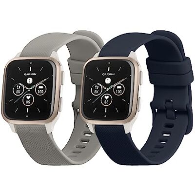kwmobile Bracelets compatibles avec Garmin Venu Sq 2 Music/Sq 2/Vivoactive 6/Vivoactive 5 2 bracelets de rechange en silicone pour montre connectée ou traqueur d'activité Noir/gris, Large, TPU et kwmobile Bracelets compatibles avec Garmin Venu Sq 2 Music/Sq 2/Vivoactive 6/Vivoactive 5 2 bracelets de rechange en silicone pour montre connectée ou traqueur d'activité Noir/gris, Large, TPU et