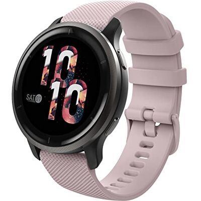 MoKo Strap Compatible with Garmin Vivoactive 4S/Venu 4 41mm/3S/2S/Forerunner 265S/255S/255S Music/Vivomove 3S, 18mm Soft Silicone Replacement Watch Band Sport Wristband, Rose Pink MoKo Strap Compatible with Garmin Vivoactive 4S/Venu 4 41mm/3S/2S/Forerunner 265S/255S/255S Music/Vivomove 3S, 18mm Soft Silicone Replacement Watch Band Sport Wristband, Rose Pink