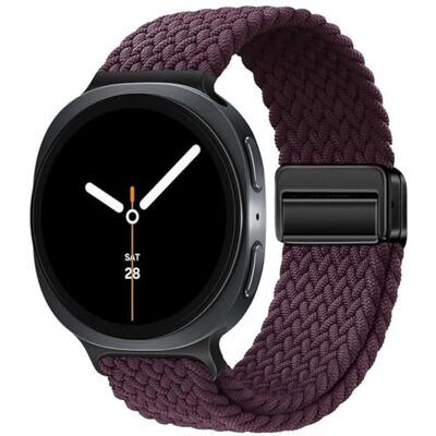 Wigento Bracelet en nylon avec fermeture magnétique pour Samsung Galaxy Watch 8/8 Classic Bordeaux Wigento Bracelet en nylon avec fermeture magnétique pour Samsung Galaxy Watch 8/8 Classic Bordeaux