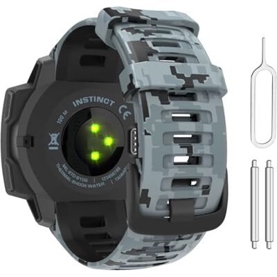 MoKo Silicone Watch Strap Compatible with Garmin Instinct & Instinct 2 MoKo Silicone Watch Strap Compatible with Garmin Instinct & Instinct 2