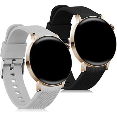 kwmobile Bracelet compatible avec Huawei Watch GT 3 Pro 43mm / Watch GT3 42mm / GT2 42mm / MagicWatch 2 bracelet 2x de rechange en silicone pour fitness tracker kwmobile Bracelet compatible avec Huawei Watch GT 3 Pro 43mm / Watch GT3 42mm / GT2 42mm / MagicWatch 2 bracelet 2x de rechange en silicone pour fitness tracker