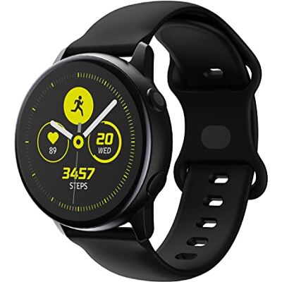Cadorabo Bracelet silicone 22mm compatible avec Samsung Galaxy Gear S3 / Gear 2 en NOIR Bracelet de remplacement pour Huawei Watch GT pour Watch 2 Pro pour Ticwatch Pro uvm Cadorabo Bracelet silicone 22mm compatible avec Samsung Galaxy Gear S3 / Gear 2 en NOIR Bracelet de remplacement pour Huawei Watch GT pour Watch 2 Pro pour Ticwatch Pro uvm