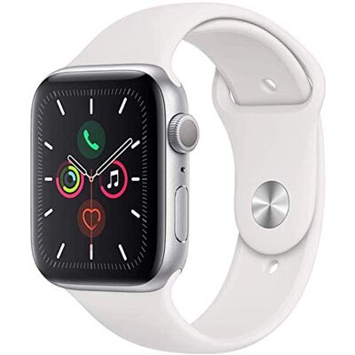 Apple Watch Series 5 (GPS, 44 mm) Boîtier en Aluminium Argent avec Bracelet Sport Blanc (Reconditionné) Apple Watch Series 5 (GPS, 44 mm) Boîtier en Aluminium Argent avec Bracelet Sport Blanc (Reconditionné)