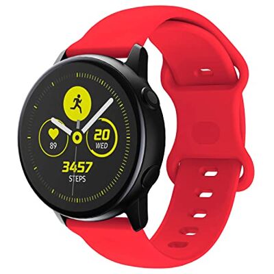 Cadorabo Bracelet silicone 20mm compatible avec Samsung Galaxy Watch 42mm / 3/4 / 5 / Sport en ROUGE Bracelet de remplacement pour Huawei Watch 2 pour Nokia Steel uvm Cadorabo Bracelet silicone 20mm compatible avec Samsung Galaxy Watch 42mm / 3/4 / 5 / Sport en ROUGE Bracelet de remplacement pour Huawei Watch 2 pour Nokia Steel uvm